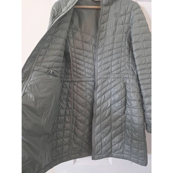 The North Face Women's Puffer Long Coat Gray Grey Size M - Picture 11 of 12